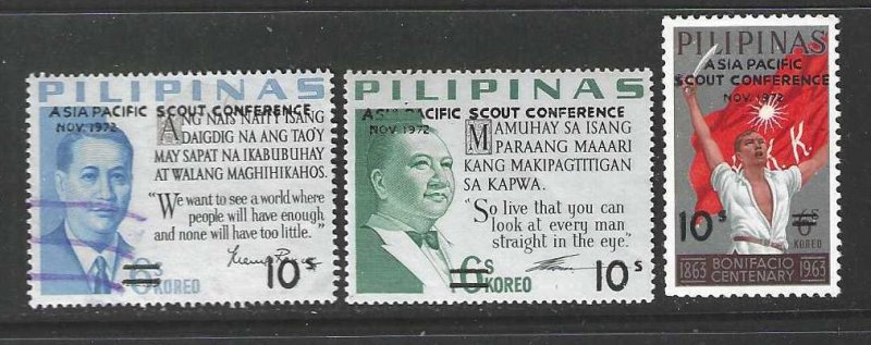 Philippines 1160-1162  MNH/Used Complete set SC: $2.80