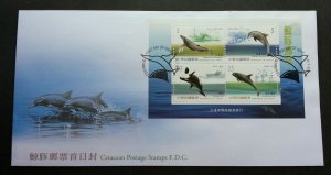 Taiwan Cetacean 2002 Whale Dolphin Ocean Marine Underwater Life (FDC) *see scan