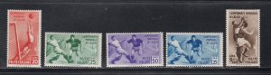 Italy # 324-328, 2nd World Soccer Championships, Mint Hinged,  1/2 of Hinged Cat
