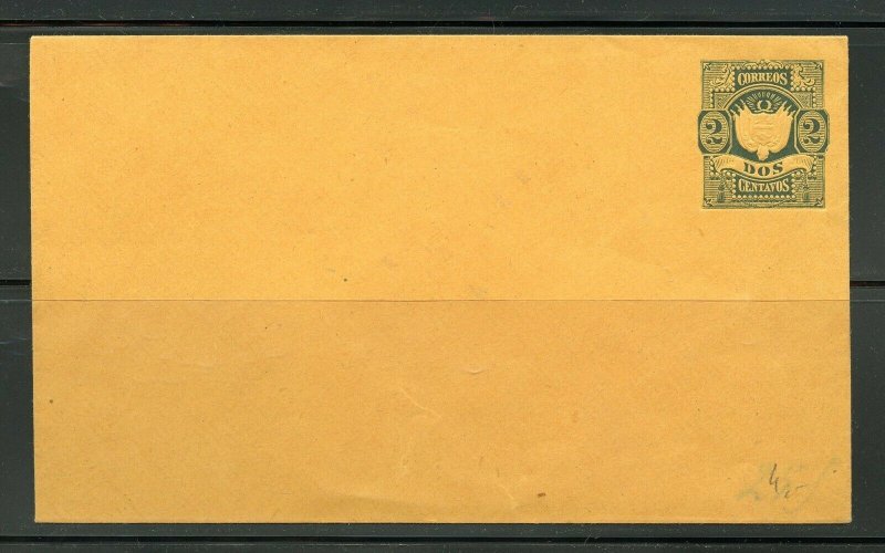 PERU UNUSED POSTAL STAIONERY ENVELOPE 2C ON YELLOW PAPER AS SHOWN