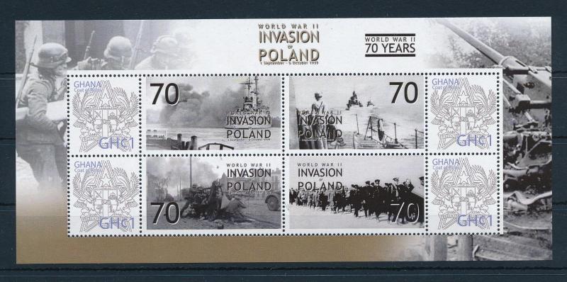 [81159] Ghana 2009 Second World war Invasion of Poland Sheet MNH