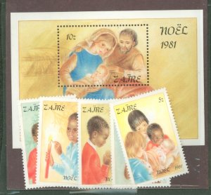 Zaire #1037-1042  Single (Complete Set)