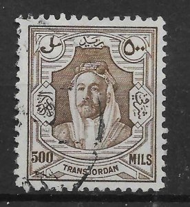 TRANSJORDAN SG242 1946 500m BROWN USED