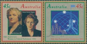 Australia 1993 SG1421-1422 Women in Parliament pair MNH