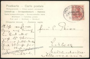 Germany 1909 Deutsche Suedamerika Seepost Cover Tenerif Luebeck 107786