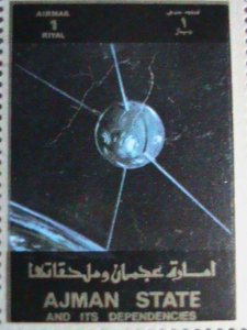 ​AJMAN STAMP-AIRMAIL-SPACE PROGRAMS & WORLD FAMOUS PEOPLES CTO LARGE SHEET VF