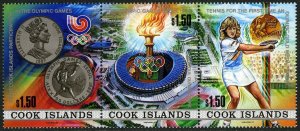 Cook Islands 1988 MNH Stamps Scott 998 Sport Olympic Games Coins Tennis