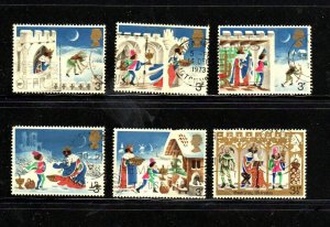 GREAT BRITAIN #709-714 1973 CHRISTMAS F-VF USED d