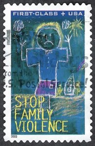 United States #B3 37¢+8¢ Stop Family Violence (2004). Semi-postal. Used.