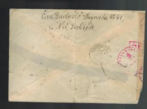 1943 Nis Serbia to Germany Cover Watenstedt Neuengamme Concentration Camp KZ