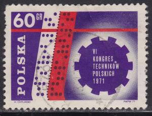 Poland 1831 Punched Tape & Cogwheel 60GR 1971