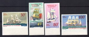 DAHOMEY STAMPS , 1967, SHIPS SET COMPLETE IMPERFORATED, Sc.#C51-C54, MNH