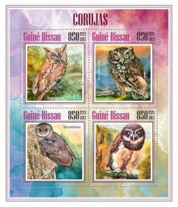 GUINEA-BISSAU 2013 MNH. OWLS  | Y&T Code: 5169-5172  |  Michel Code: 6981-6984