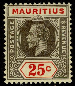 MAURITIUS GV SG236a, 25c black & red/pale yellow, M MINT. Cat £14. DIE I
