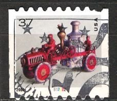 USA; 2002: Sc. # 3640: O/Used Coil Horiz. Single Stamp