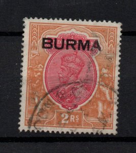 Burma KGV 1937 2r SG14 fine CDS used WS28945