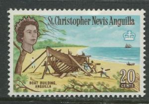 St. KITTS-NEVIS-Scott 154 - QEII - Definitives-1963- MVLH - Single 20c Stamp