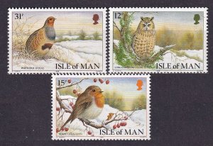 1988 Isle of Man 385-387 Birds - Owls  4,00 €