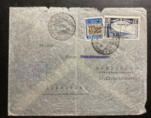 1935 Barranquilla Colombia Airmail Cover To Hamburg Germany