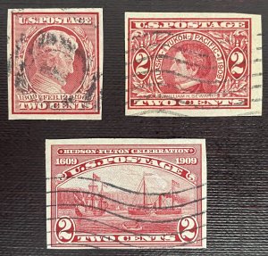 US Stamps-SC# 368, 371 & 373 - Used - SCV =  $67.50