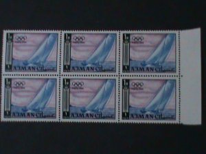 AJMAN 1964 OLYMPIC GAMES TOKYO'64 MNH BLOCK OF 6-VF  WE SHIP TO WORLDWIDE