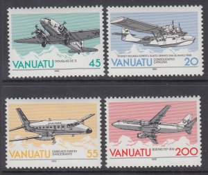 Vanuatu 501-504 Airplanes MNH VF