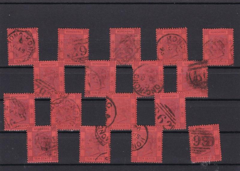 Hong Kong 1890s  Stamps + cancels ref R17358