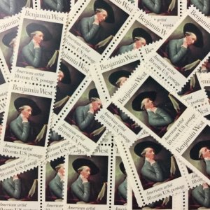 1553    Benjamin West American Artist   100  MNH 10 cent stamps.  Issued in 1975