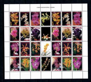 [SUV1362] Surinam Suriname 2006 Flora Flowers Orchids Sheet with tab MNH