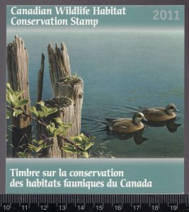 2011 #FWH28 Canada Federal Wildlife Habitat Conservation stamp MNH Cv$25