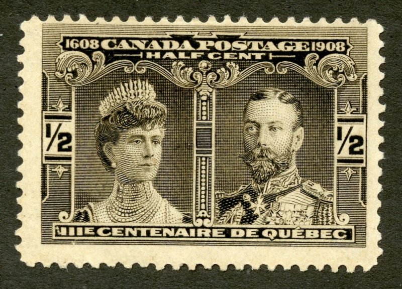 Canada Scott 96 Unused HRNG - 1908 Prince and Princess of Wales - SCV $8.00