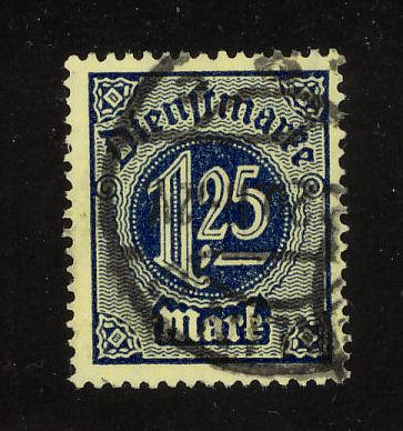 Germany Sc# O11 1.25m Numeral used