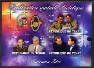 CHAD - 2013 - Soviet Space, Titov #1 - Perf 3v Sheet - Mint Never Hinged