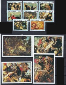 Gambia 1046-57 MNH 1990 Rubens Paintings