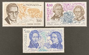 Monaco 1985 #1496-8, Authors & Composers, MNH.