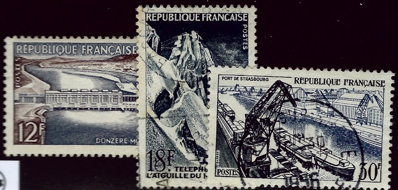 Elusive French SC #807-809 Used VF SCV $9.60...win a Bargain!