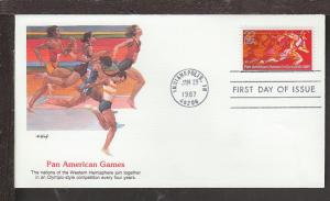 US 2247 Pan American Games 1987 Fleetwood U/A FDC O967