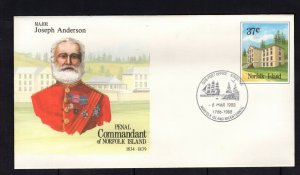 Norfolk Island 1988 Commandant Anderson PSE-S/S cat #EN24 bicentennial cancel