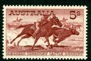 Australia 1959 5 Shilling Cattle Red Brown  Scott #331 MNH G177 ⭐⭐⭐⭐⭐⭐