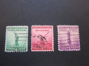 United States 1940 Sc 899-901 set FU