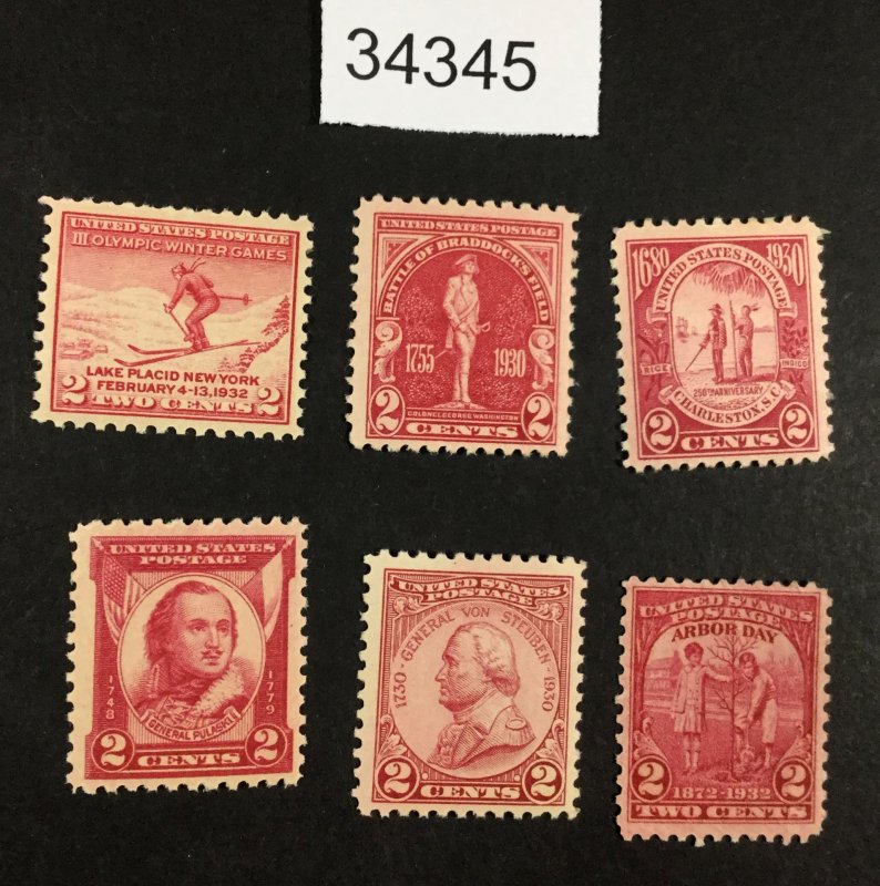 MOMEN: US STAMPS #2c REDS MINT OG H LOT #34345