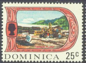 DOMINICA  279 MNH 1969 25c TIMBER PLANT