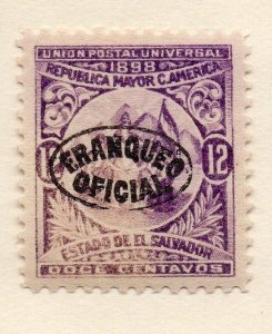 El Salvador Early 1900s Early Issue Fine Mint Hinged Official Optd 12c. 143426