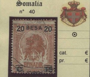 Italy Somalia - Sassone n. 40 used