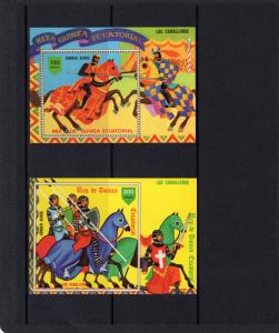 Equatorial Guinea 1978 Mi.#Bl.293/294 KNIGHTS-RITTER SS Perf+Imperf.MNH