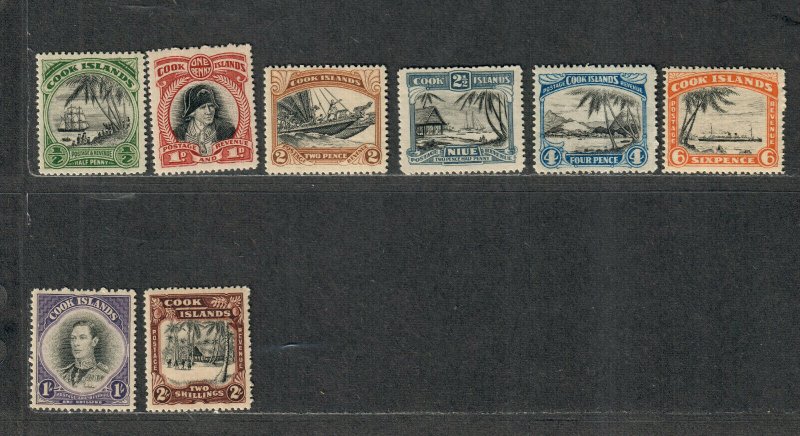 Cook Islands Sc116-124 M/NH/VF Cv. $100