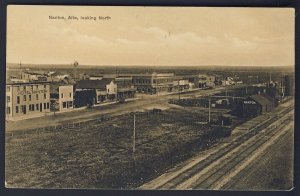 CANADA POSTAL HISTORY - RWY NANTON ALBERTA - BUSINESS ST POSTCARD