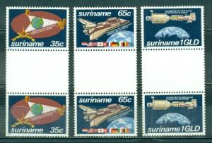 Surinam #588-590  Mint NH  Scott $7.20   Gutter Pairs