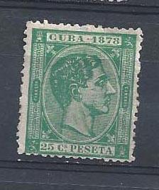 CUBA STAMP VFU  CUBA  1878  25 Cs  PESETA #CC17