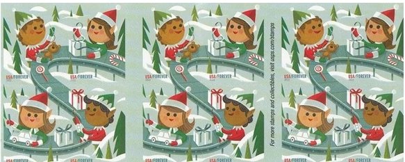 2022 Holiday Elves  forever stamps  5 sheets 100pcs